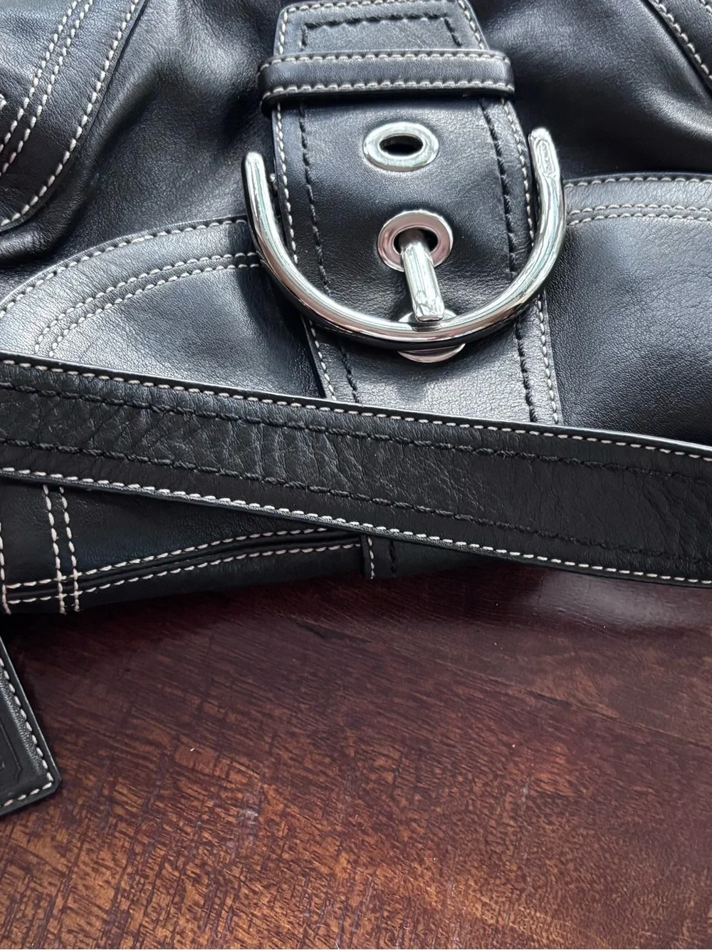 Coach F10188 Vintage Small Soho Black Leather Shoulder Bag